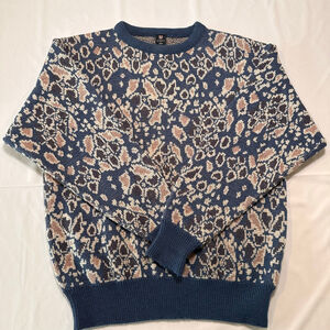 Vintage Ungaro Uomo Abstract Floral Knit Sweater | Paris Designer Pullover